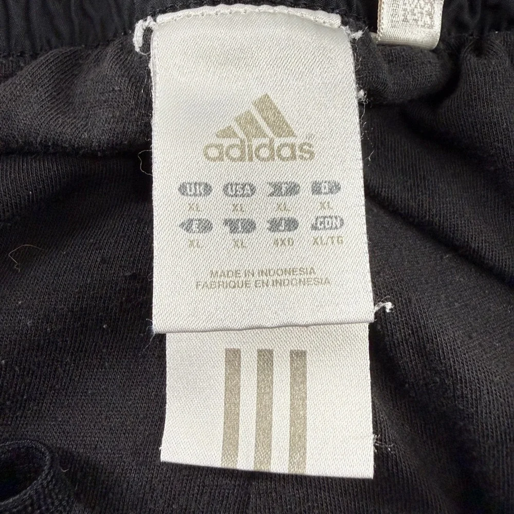 2000s Baggy Adidas Three Stripe Windbreaker Track Pants Black XL